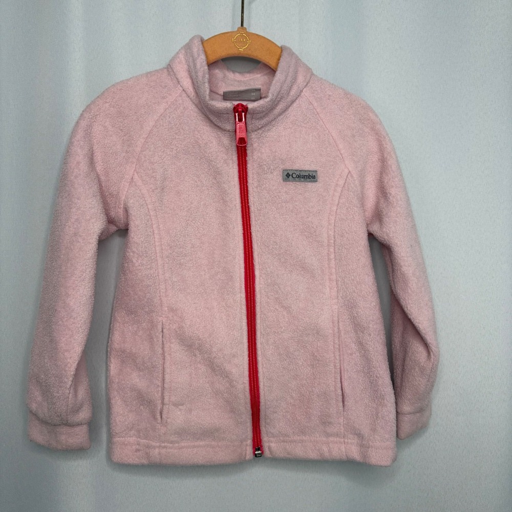 Columbia Benton Springs Pink Full Zip Fleece Jacket Kids 4T XA6002